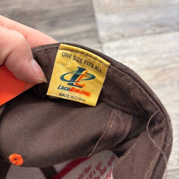 Vintage Logo Athletic NFL Cleveland Browns Orange Brown Mens OS Football Hat Cap - Picture 6 of 9